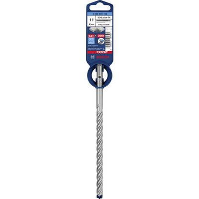 Bohrer Bosch 11mm x 200mm plus-7X für Beton und Stein, geeignet für Hammerbohrer. Verpackung zeigt technische Spezifikationen.