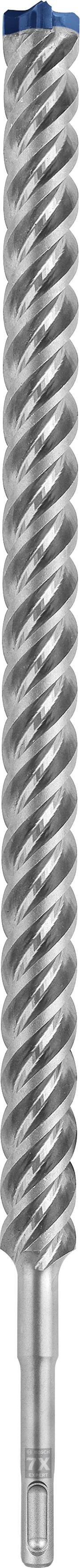 'Nahaufnahme eines silbernen, spiralförmigen Metallbohrers mit blauer Spitze, geeignet für präzises Bohren in verschiedene Materialien.'