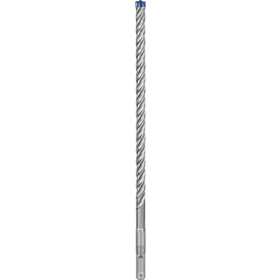 Eine silberfarbene, spiralförmige Metallschraube mit einem blauen Kopf oben, hauptsächlich vertikal dargestellt.