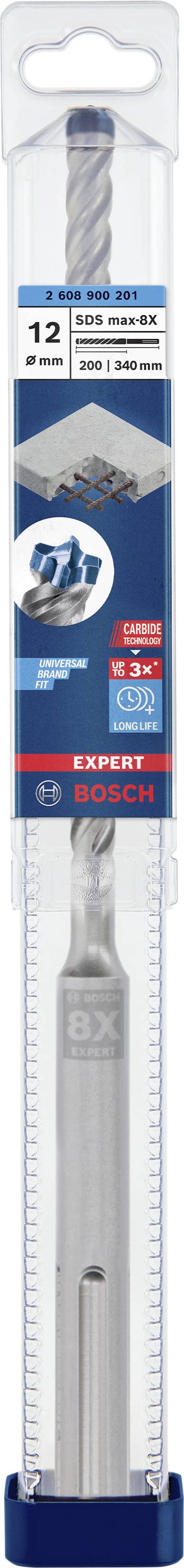 Bohrer für Fliesen, Ø 12 mm, geeignet für Steinzeug, Beton und Ziegel. Enthält 1 Stück in der Verpackung. Marke: Bosch.