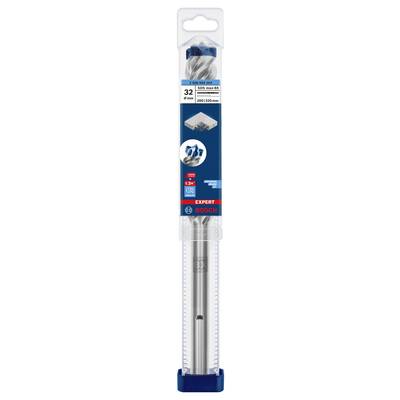 'Bohrer' in Verpackung. 'Extrahart' Aufschrift. Geeignet für Beton, Mauerwerk, Klinker. SDS plus Aufnahme, Durchmesser 32 mm. Marke Bosch.