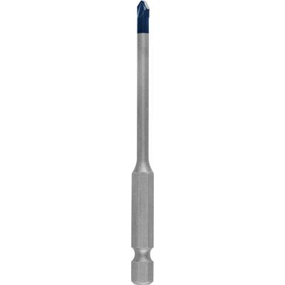Ein Bohrer aus Metall mit blauer Spitze, verwendet für präzises Bohren in verschiedenen Materialien.