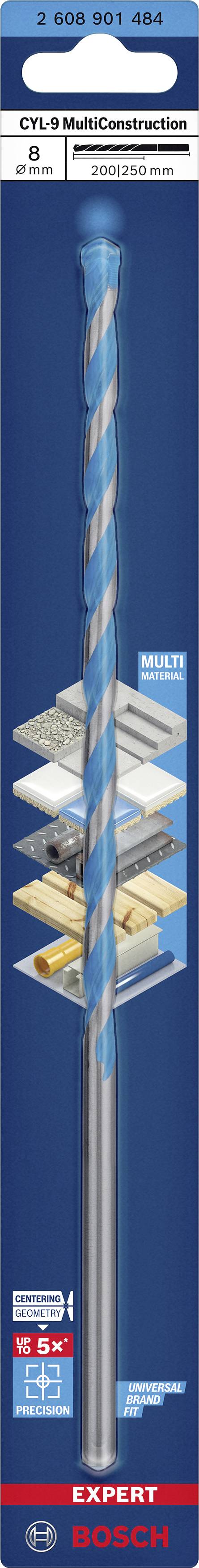 'Bosch Expert CYL-9 MultiConstruction Bohrer'. Geeignet für Beton, Mauerwerk, Fliesen, Metall, Holz, Kunststoff. Größe: 6 x 100 x 160 mm.