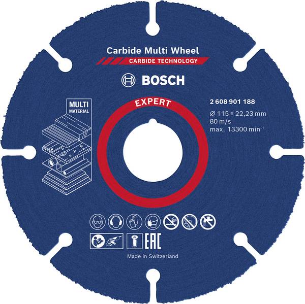 Bosch Accessories EXPERT Carbide Multi Wheel 2608901188 Trennscheibe gerade 115 mm 1 St.