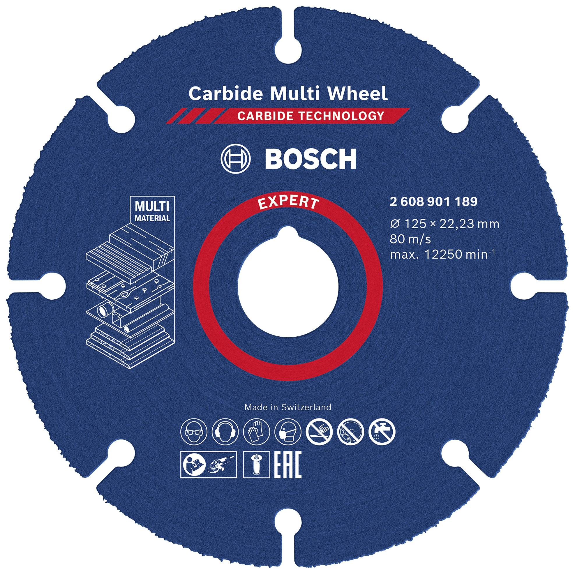 BOSCH Accessories EXPERT Carbide Multi Wheel 2608901189 Trennscheibe gerade 1 Stück 125 mm 22.2