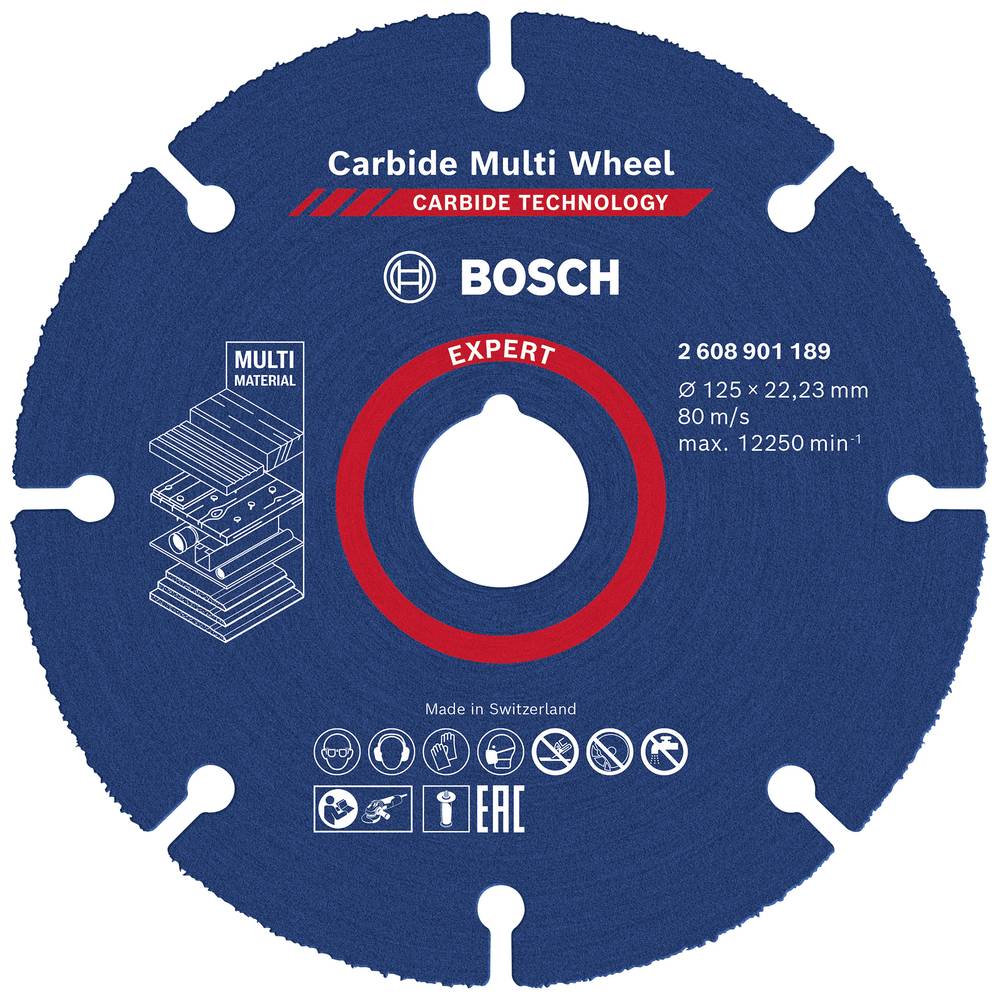 Bosch Accessories EXPERT Carbide Multi Wheel 2608901189 Doorslijpschijf recht 1 stuks 125 mm 22.23 m