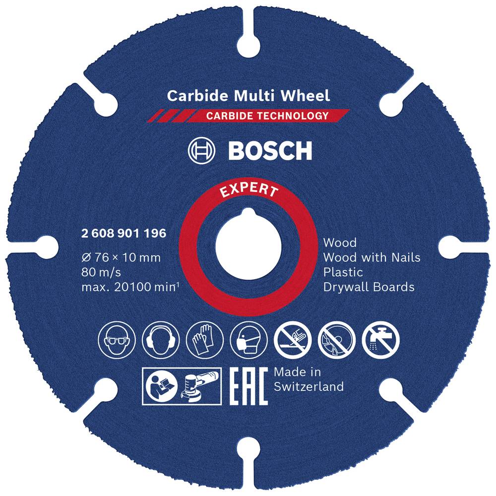Expert Carbide Multi Wheel doorslijpschijf 76 mm, 1 mm, 10 mm 1 stuk(s)