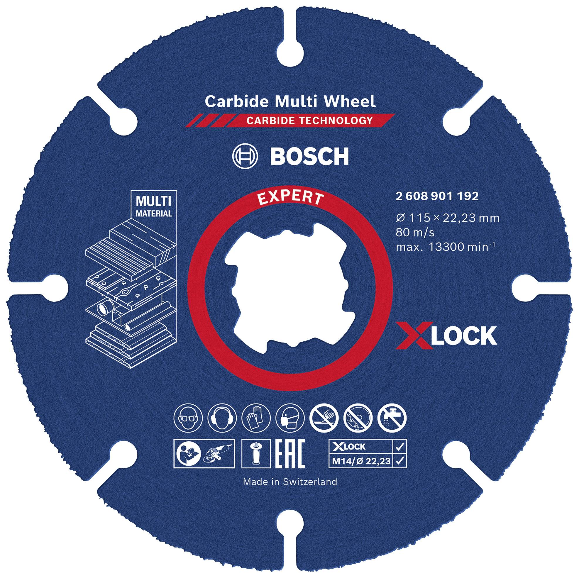 BOSCH Accessories EXPERT Carbide Multi Wheel X-LOCK 2608901192 Trennscheibe gerade 1 Stück 115