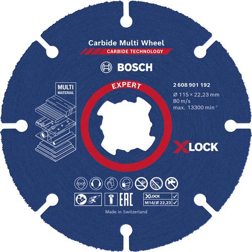 Thumbnail - Bosch Accessories EXPERT Carbide Multi Wheel X-LOCK 2608901192 Trennscheibe gerade 115 mm 1 St.