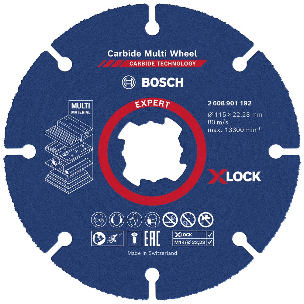 Expert Carbide Multi Wheel X-LOCK doorslijpschijf 115 mm, 1 mm, 22,23 mm 1 stuk(s)