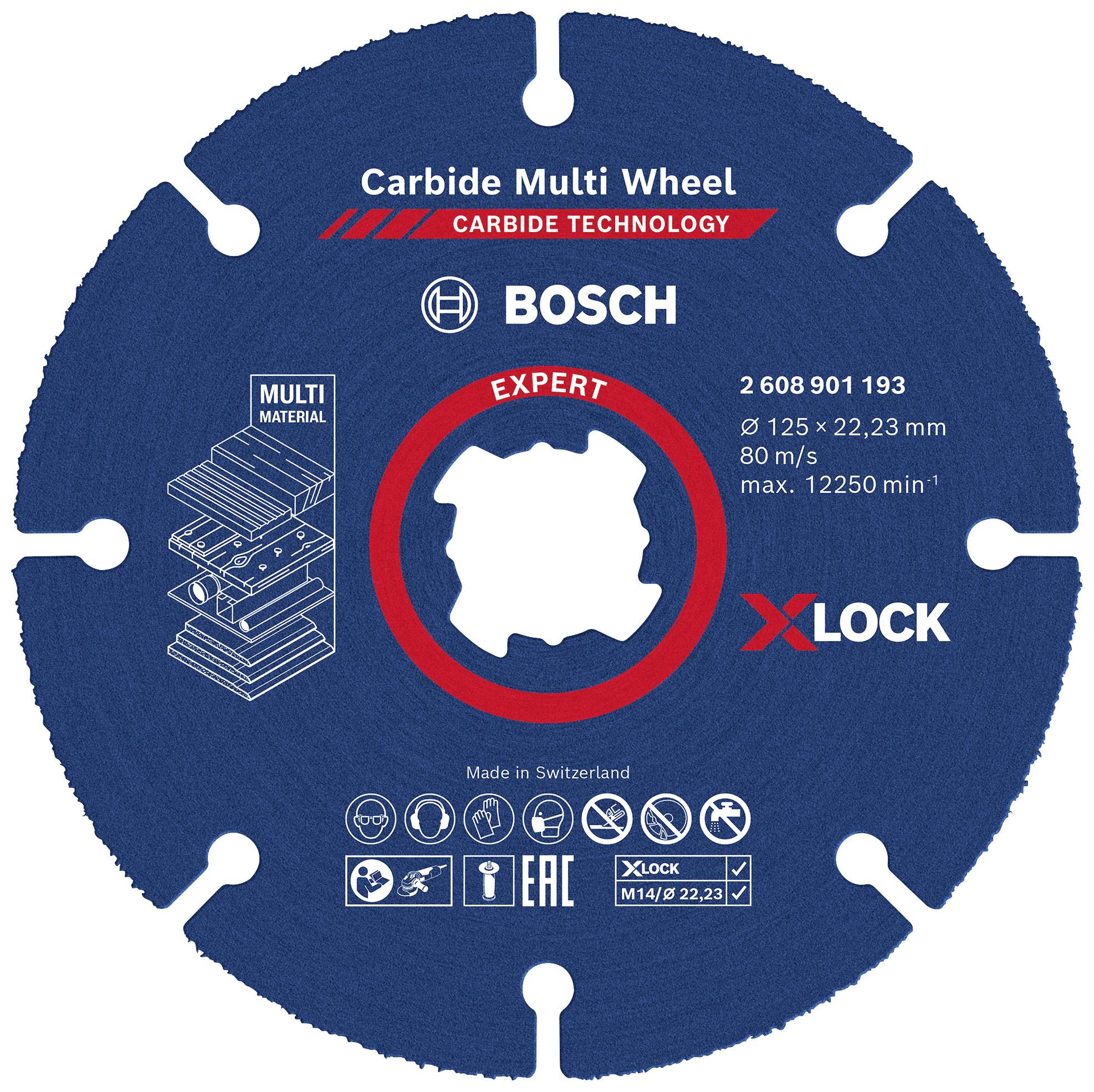 BOSCH Accessories EXPERT Carbide Multi Wheel X-LOCK 2608901193 Trennscheibe gerade 1 Stück 125