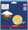 Schleifpapier-Verpackung der Marke Bosch. Enthält 6 Stück: je 2 mit Körnung P60, P120, P240. Passend für Holz, mit erhöhter Geschwindigkeit.