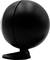 Schwarzer, halbkugelförmiger Lautsprecher seitlich auf Ständer.