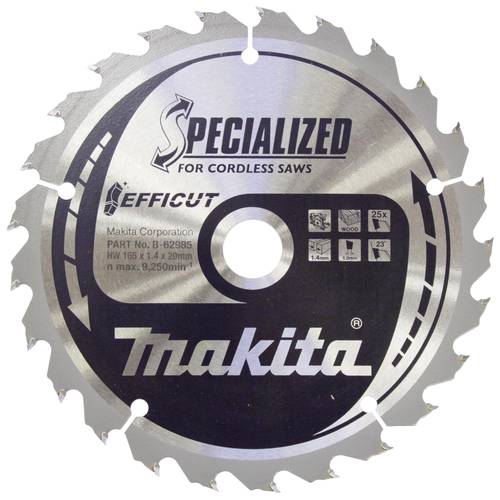 Thumbnail - Makita B-62985 Kreissägeblatt 165 x 20 x 1.4 mm Zähneanzahl: 25 1 St.