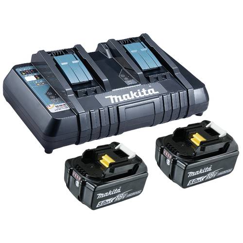 Makita 199482-2 BL 1850B + DC18RD Werkzeug-Akku und Ladegerät 18 V 5 Ah Li-Ion
