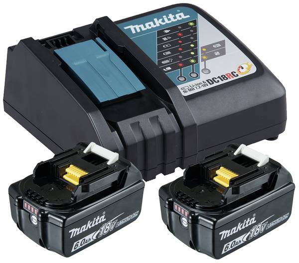 Makita 199480-6 BL 1860B + DC18RC Werkzeug-Akku und Ladegerät  18 V 6 Ah Li-Ion