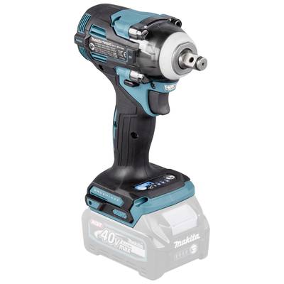 Akkuschlagschrauber von Makita, Modell XGT 40V max, in blau-schwarzer Farbe mit bürstenlosem Motor.