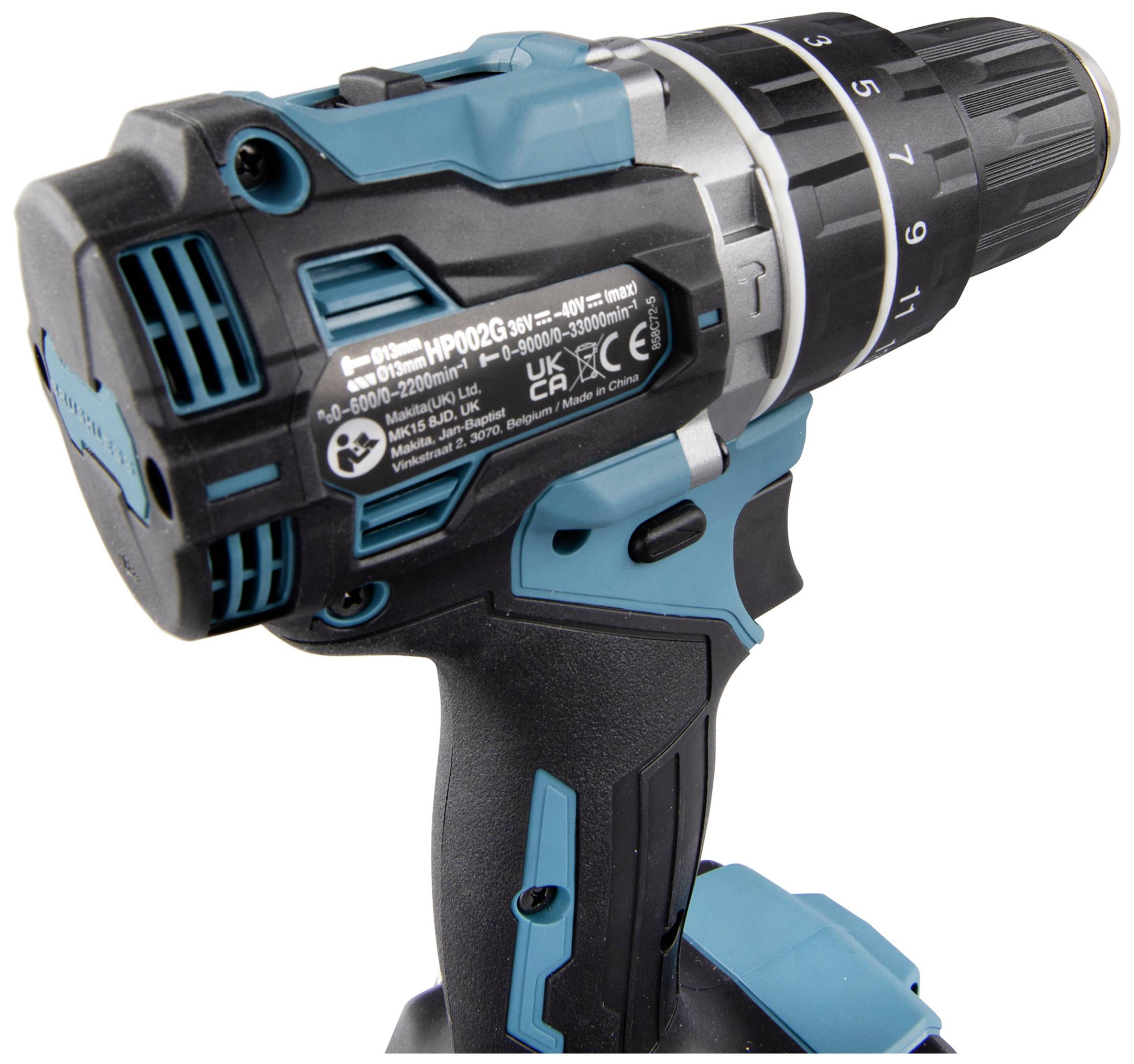 Kabelloser Akkuschrauber in Blau und Schwarz mit Einstellmöglichkeiten für Drehmoment und Geschwindigkeit. Ideal für Heimwerkerprojekte.