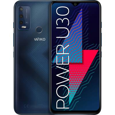WIKO Power U30 Smartphone 64 GB 17.3 cm (6.82 Zoll) Carbon, Blau Android™ 11 Dual-SIM