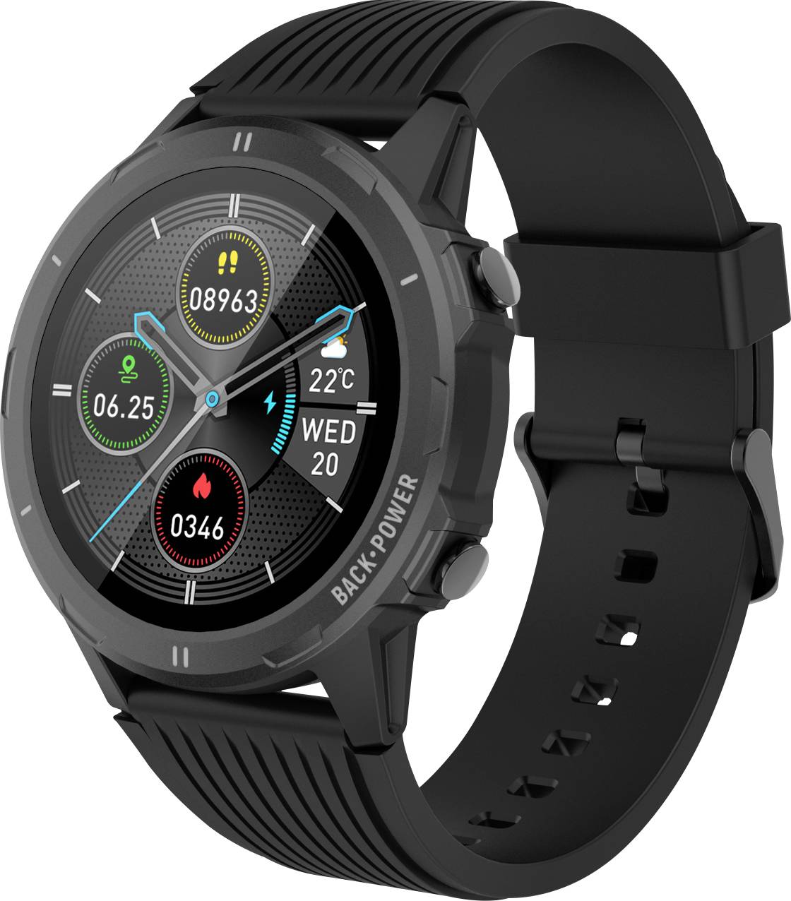 DENVER SW-351 - Intelligente Uhr mit Band - Anzeige 3.3 cm (1.3\") - Bluetooth