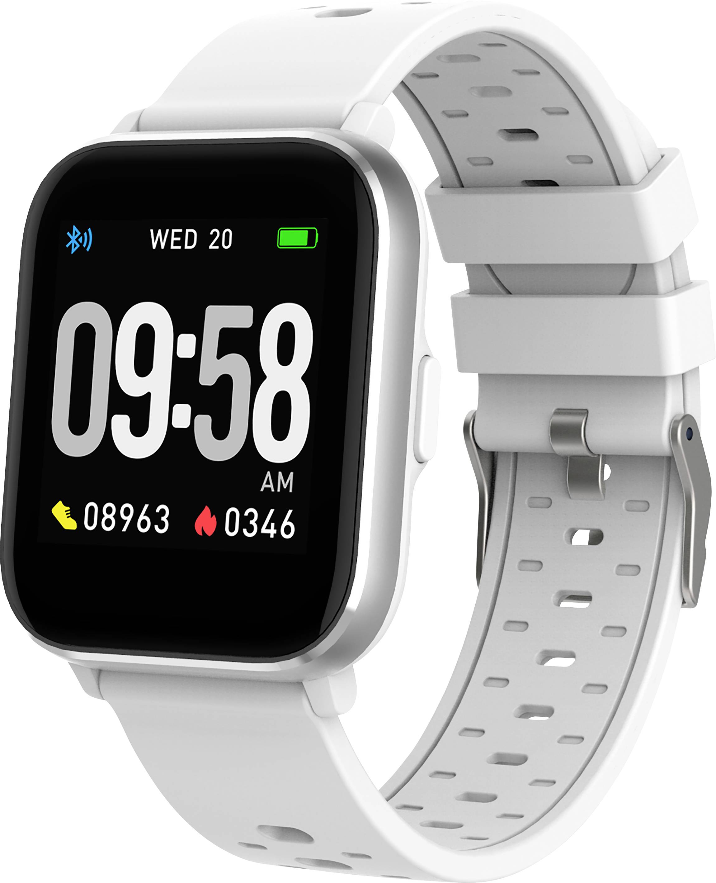 DENVER SW-164 - Weiß - intelligente Uhr mit Band - weiß - Anzeige 3.6 cm (1.4\") - Bluetooth - 141 g