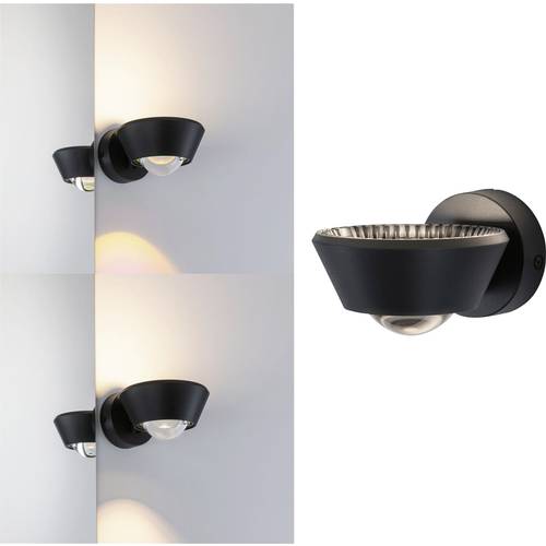 Paulmann 79769 Wandstrahler LED fest eingebaut 9 W LED Schwarz