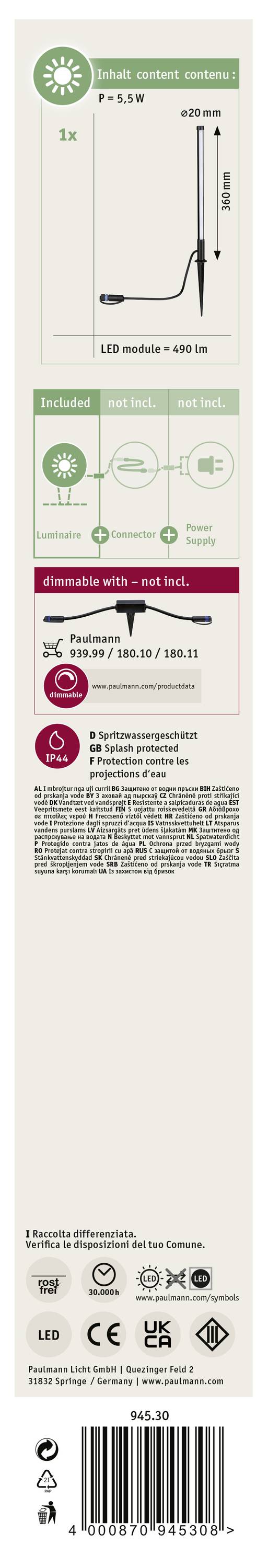 'Warmweißes Licht' Energiesparlampe, Energieeffizienz A+, 15000 Stunden Lebensdauer, 470 Lumen, dimmbar, E14 Fassung. Herstellerangaben unten.