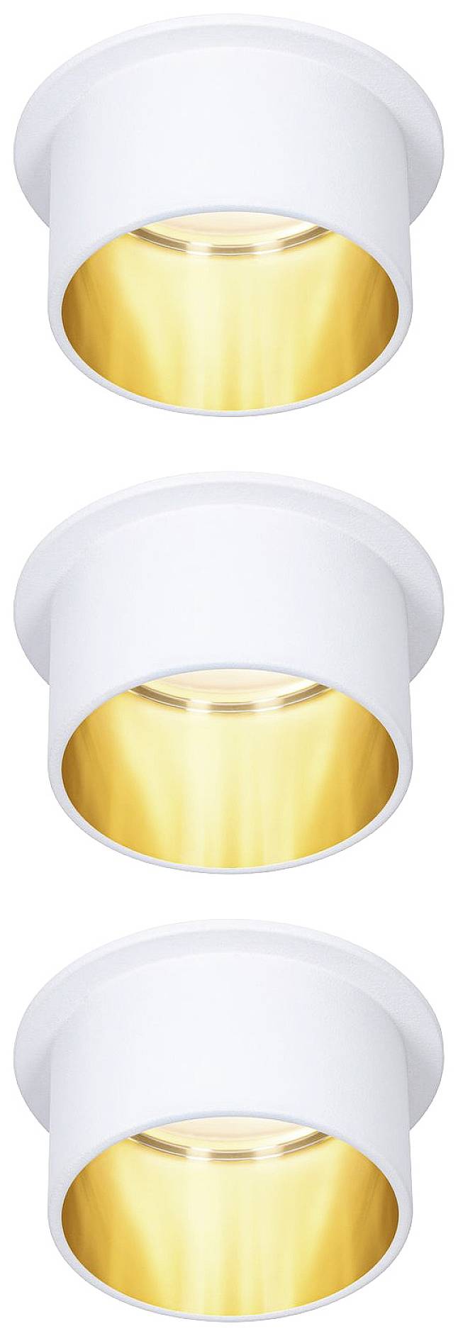PAULMANN 93381 LED-Einbauleuchte 19.5 W Warmweiß Weiß (matt), Gold