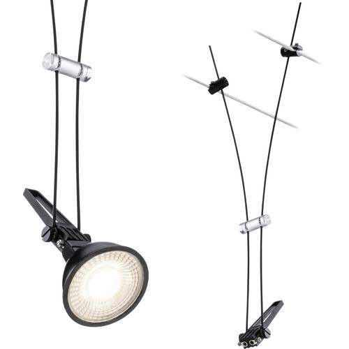 Paulmann Niedervolt-Seilsystem-Leuchte GU5.3 Schwarz (matt)