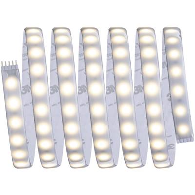 LED-Lichtstreifen mit warmweißen Leuchten, flexibel und transparent, geeignet für Dekoration oder Beleuchtung in Innenräumen.