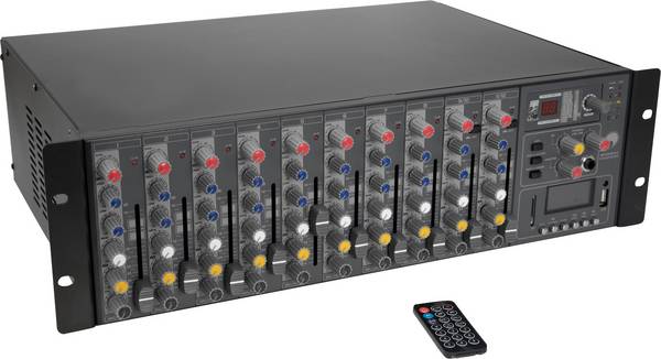 Omnitronic RM-1422FXA 2x 400 W Powermixer Kanäle:12 USB-Anschluss