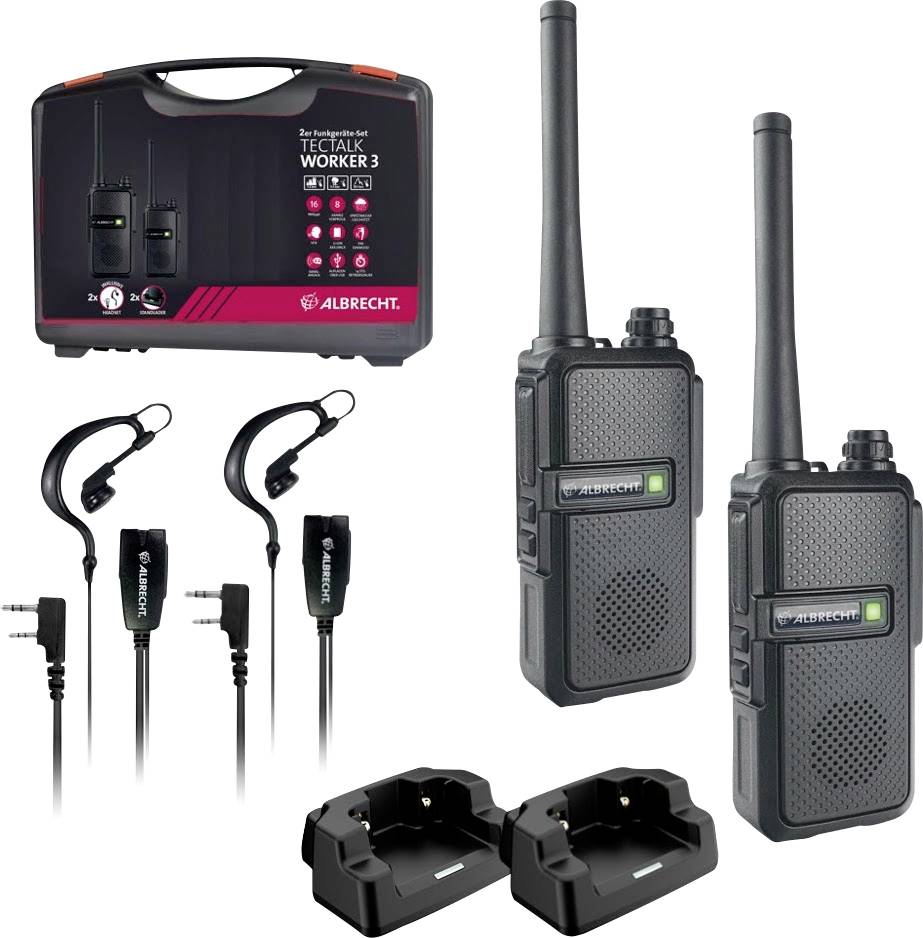 Albrecht - PMR Tectalk Worker 3, 2er Kofferset