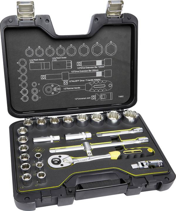 C.K T4662 Steckschlüsselsatz metrisch 1/2" 24teilig T4662