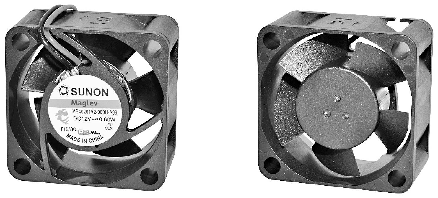 Axiální ventilátor Sunon SUNON DC-Axiallüfter Serie MB/EB 40x40x20mm EE40201S2-1000-U999, 12 V, 21 dB, (d x š x v) 40 x 40 x 20 mm