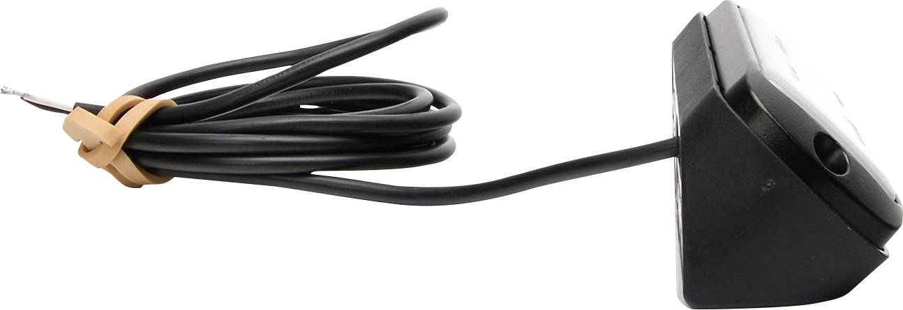 Digitales Thermometer mit langem Kabel zur Temperaturmessung. Kompaktes schwarzes Gehäuse für vielseitige Anwendungen geeignet.