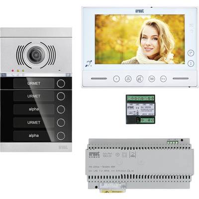 Grothe V-2V-VMO-ASU1-01WE Video-Türsprechanlage 2-Draht, WLAN Komplett-Set Schwarz