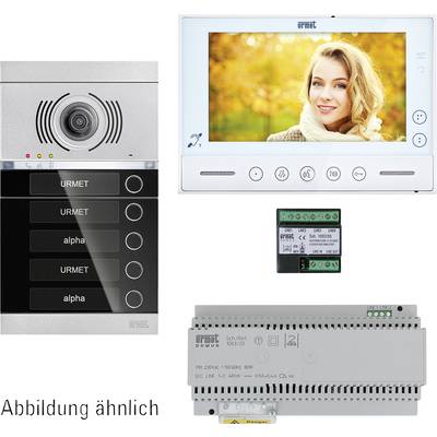 Grothe V-2V-VMO-ASU1-03WE Video-Türsprechanlage 2-Draht, WLAN Komplett-Set Schwarz