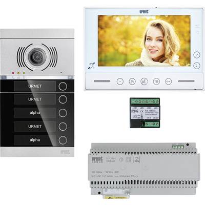 Grothe V-2V-VMO-ASU1-07WE Video-Türsprechanlage 2-Draht, WLAN Komplett-Set Schwarz