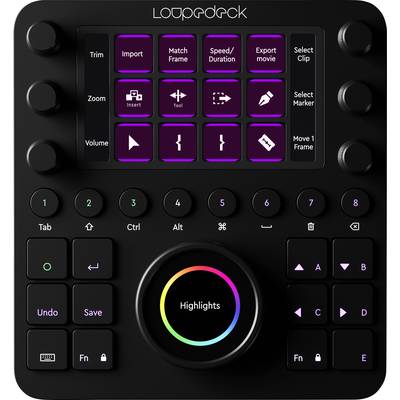 Loupedeck Loupedeck CT LDD-1903 Beleuchtet, LCD Tasten, Hotkey Funktion, Vollständig anpassbar