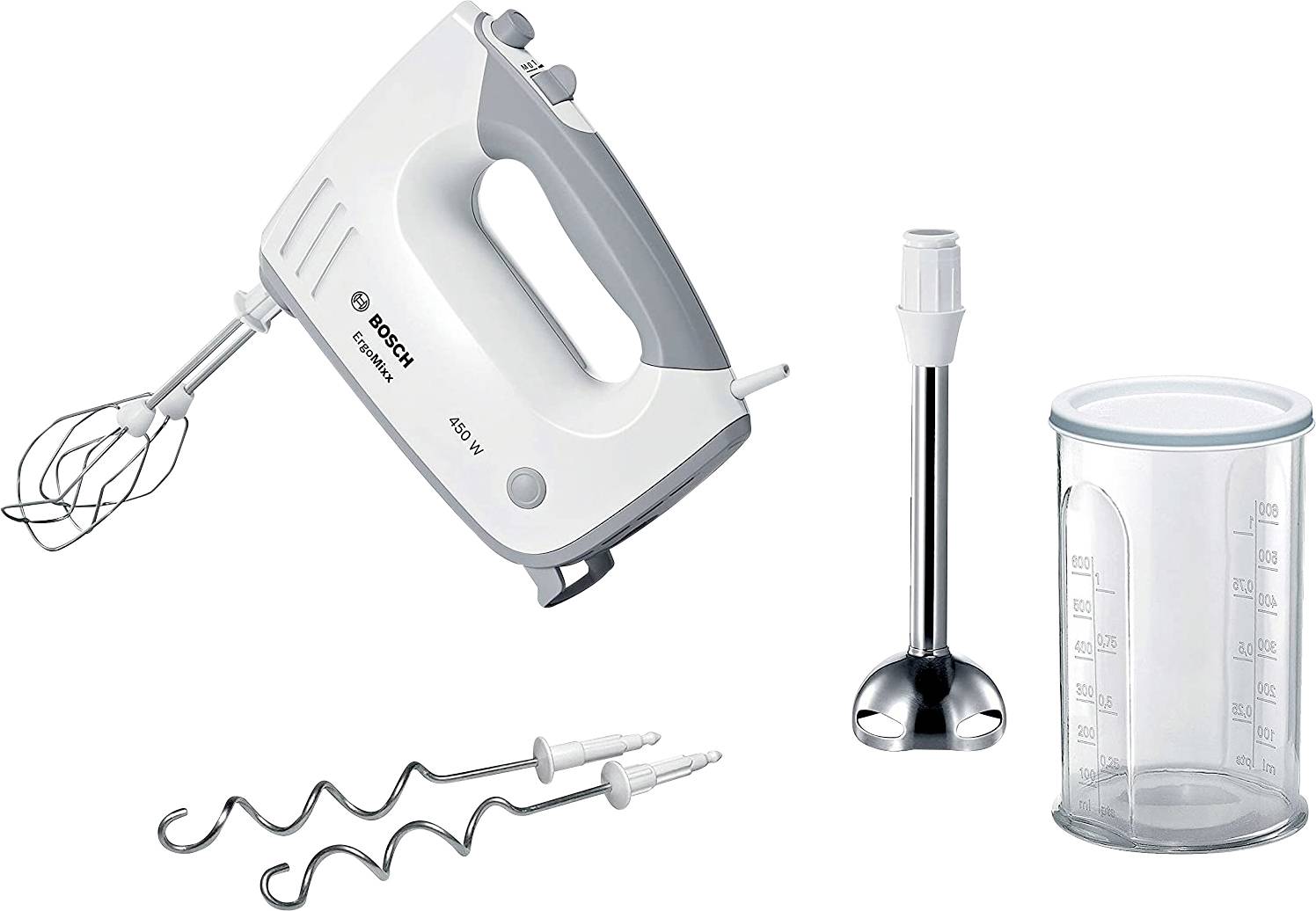Bosch ErgoMixx Handmixer 450 W Weiß, Grau-0