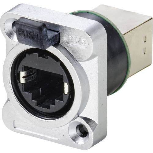 TRU COMPONENTS TC-9554640 RJ45 Datensteckverbinder Buchse, gerade Polzahl Sensoren 8P8C Nickel 1 St.