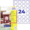 Avery-Zweckform 5080 Universal-Etiketten Ø 40 mm Papier Weiß 1 Set Wiederablösbar Tintenstrahldrucker, Laserdrucker, Farblaserdrucker