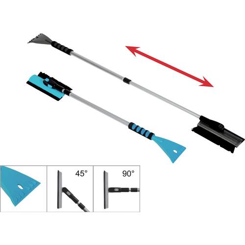 IWH Aluminium Eiskratzer / Schneebesen ausziehbar, Softgriff (L x B x H) 77 x 15 x 11 cm Pkw, SUV, Van, Wohnmobile Blau