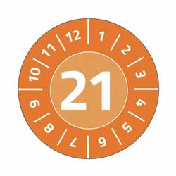 Image of Avery-Zweckform 6944-2021 Prüfplakette 2021 Orange Folie selbstklebend, abziehsicher (Ø) 30 mm 30 mm 1 Set