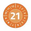 Avery-Zweckform 6946-2021 Prüfplakette 2021 Orange Folie selbstklebend, abziehsicher (Ø) 30 mm 30 mm 1 Set