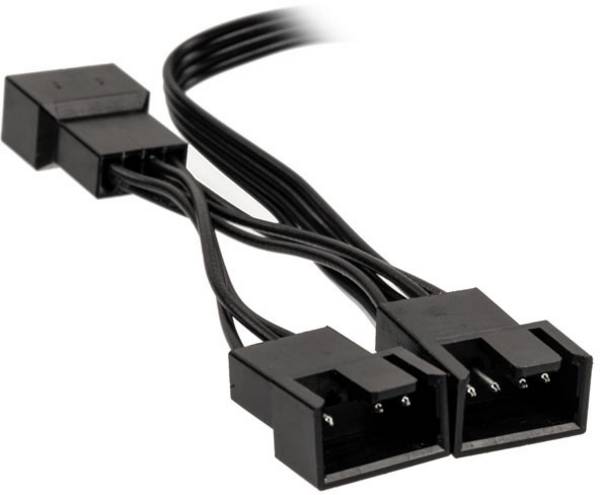 PC-Lüfter Y-Kabel [1x PC-Lüfter Buchse 4pol. - 3x PC-Lüfter Buchse 4pol.] 0.35 m Schwarz Kolink