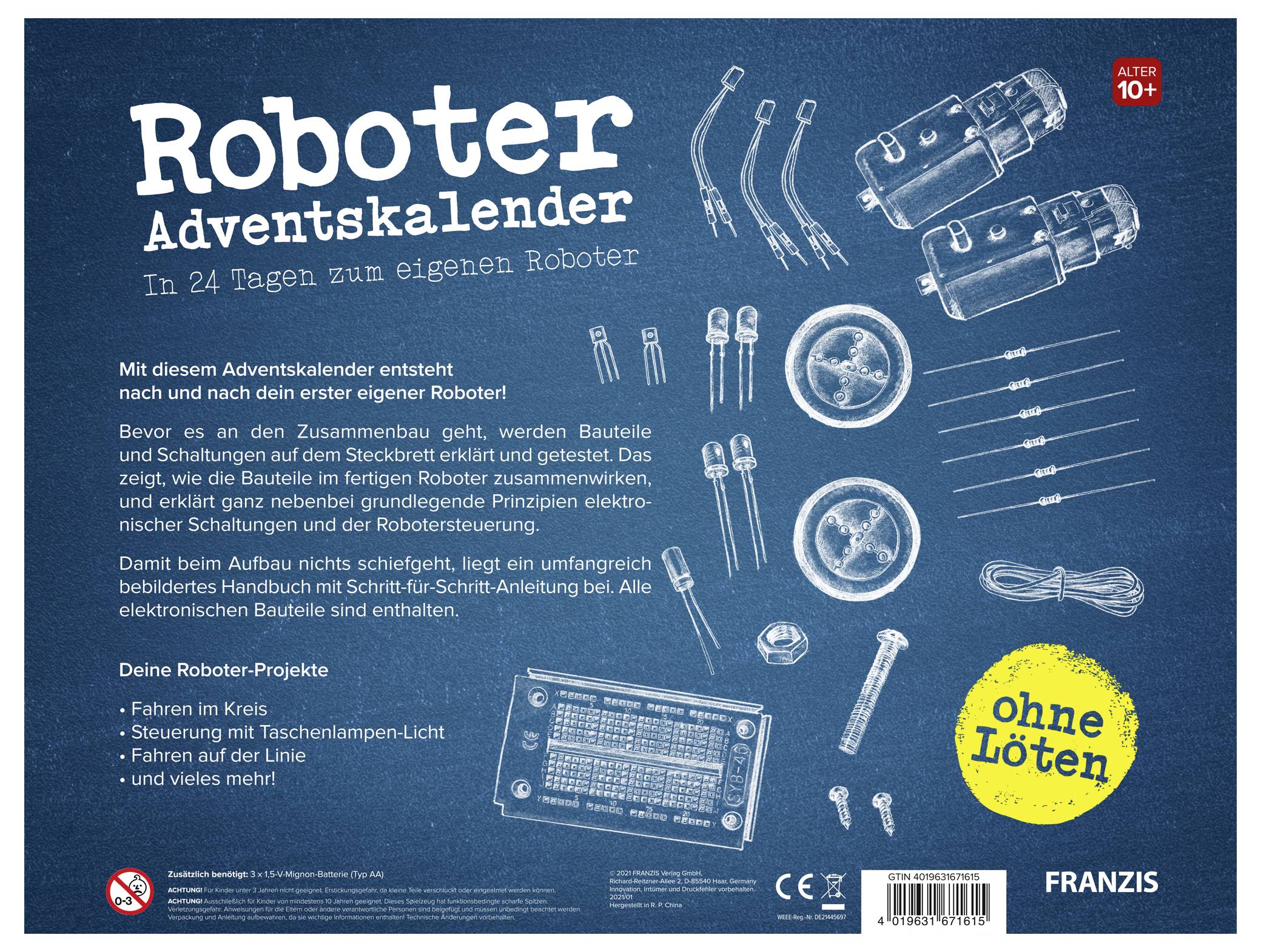 FRANZIS Roboter Adventskalender Altersklasse ab 10 Jahre-1