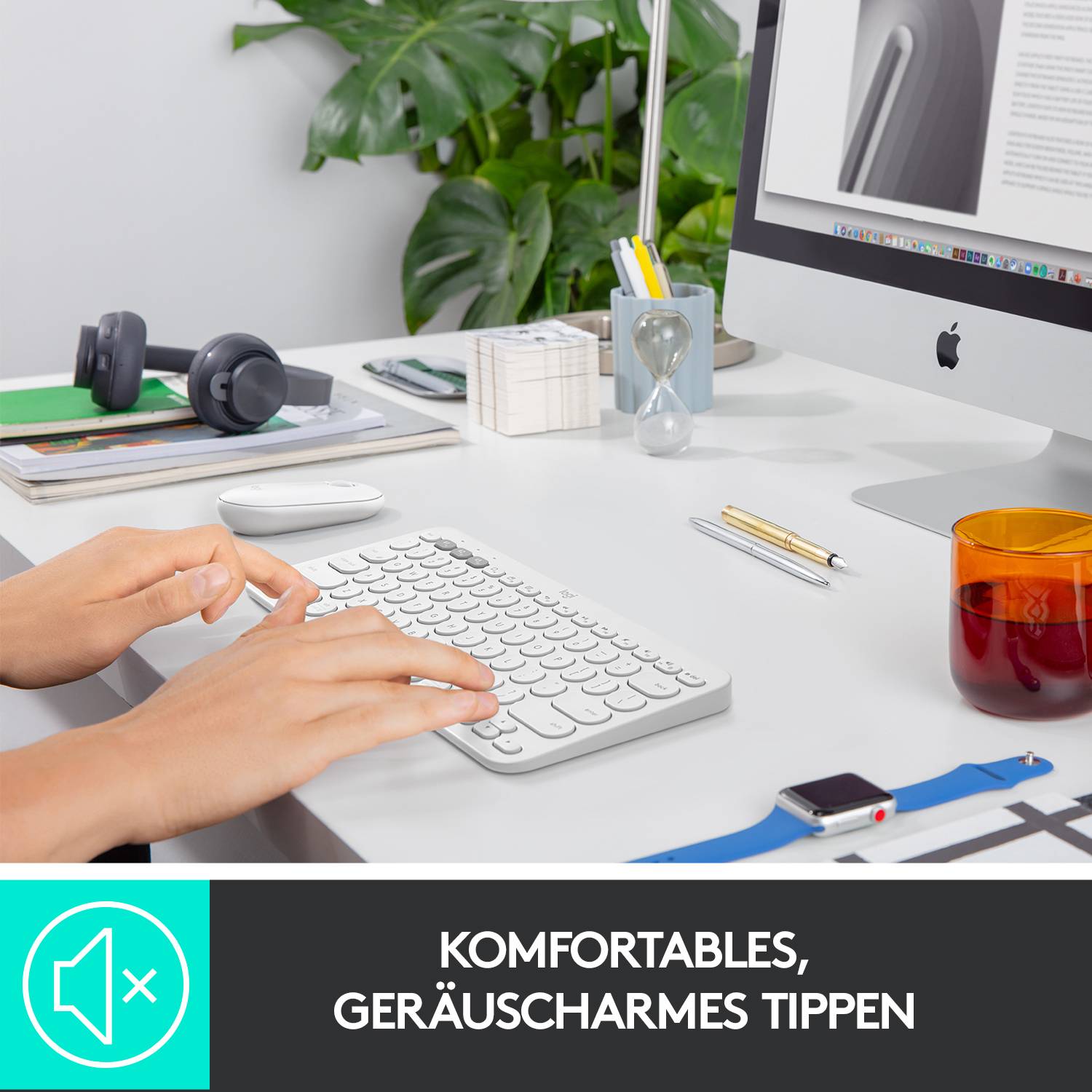 Logitech K380 Multi-Device Bluetooth® Keyboard Bluetooth® Tastatur Deutsch, QWERTZ Weiß-2
