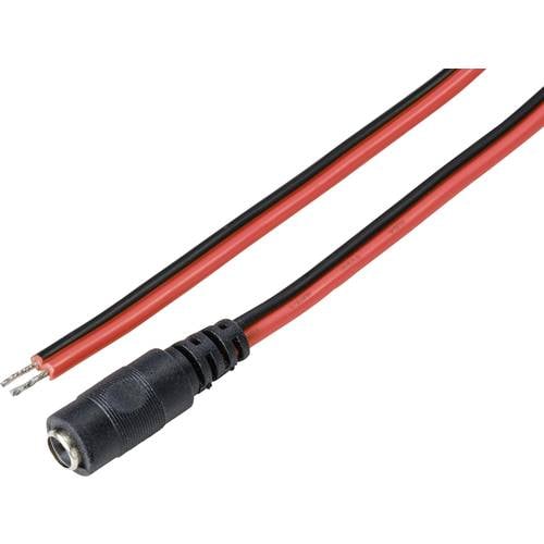 TRU COMPONENTS TC-9556656 Niedervolt-Anschlusskabel Niedervolt-Buchse - offene Kabelenden 5.5 mm 2.1 mm 2.00 m 1 St.