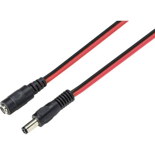 Thumbnail - TRU COMPONENTS TC-9556668 Niedervolt-Anschlusskabel Niedervolt-Stecker - Niedervolt-Buchse 5.5 mm 2.1 mm 3.00 m 1 St.